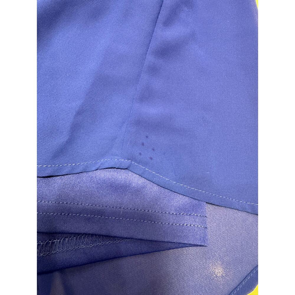Lulus Wondrous Water Lilies Royal Blue Maxi Dress M Faux Wrap Slit Cobalt Event - Picture 8 of 16